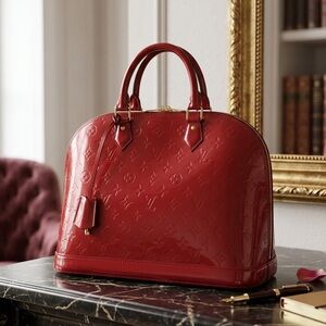 Louis Vuitton Pomme D'Amour Red Vernis Alma GM